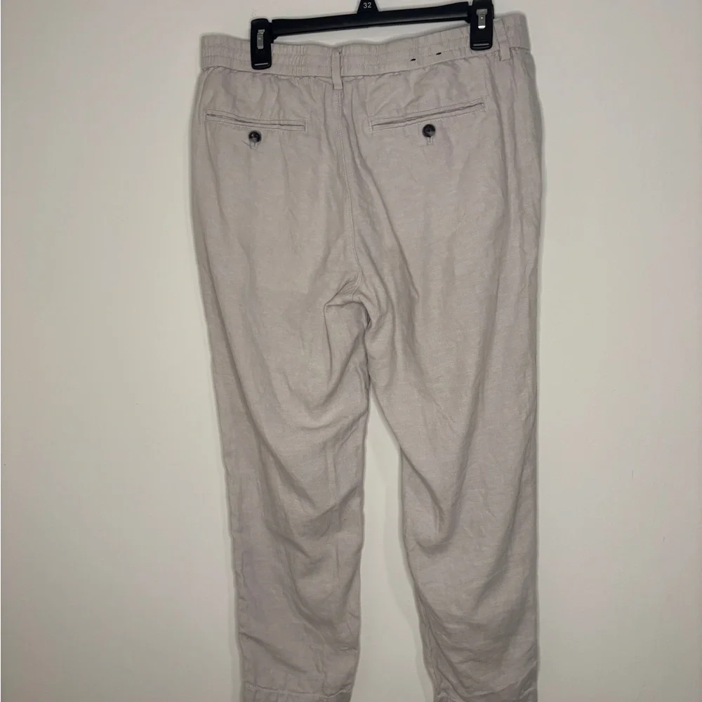 Banana Republic Mason Athletic Tapered Mens Pants 33x30 Linen/Cotton Drawstring